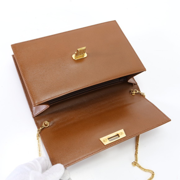 Christian Dior Chain Leather 2way Shoulder Bag Clutch - Picture 12 of 15